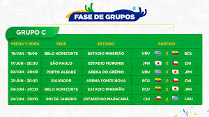 Ecuador será el tercer rival de la selección, que cerrará la fase de grupos contra venezuela el domingo 27 de junio. La Republica