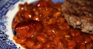 Just mix a pound of hamburger meat, a cup of sugar, a cup of ketchup and a can of bush's beans. Deep South Dish Spicy Meat Trio Barbecue Baked Beans