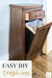 diy trash can cabinet with free plans