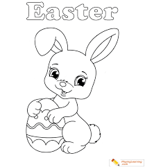easter bunny coloring page 03 free