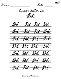 learn to write the cursive letter d