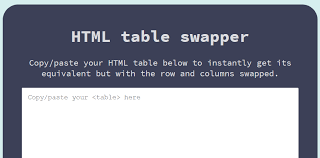 rows and columns of an html table