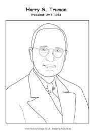 The final running mate of president franklin d. Harry S Truman Coloring Page Harry Truman Truman Smart Kids