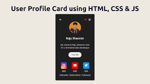 user profile card using html css