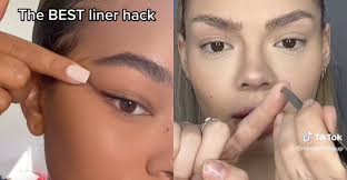 tiktok s viral finger eyeliner hack