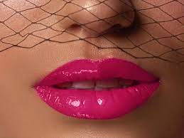 makeup pink bibir stock photos royalty