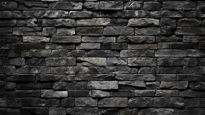 Dark Stone Texture Black Brick Wall