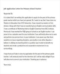 20 job application letter for teacher