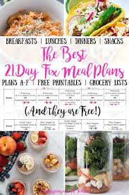 the best 21 day fix meal plans