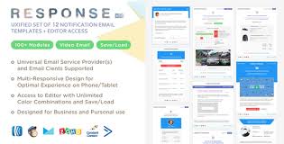 Response Uxified Set Of 12 Notification Email Templates Online