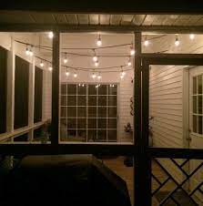 The Easiest Way to Hang String Lights on a Screened Porch