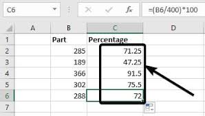 microsoft excel using the general formula