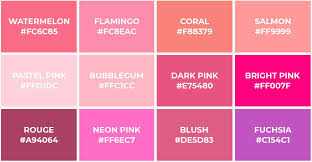 Pink Colors With Names Hex Rgb