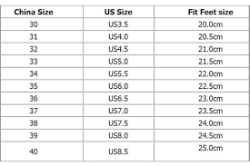 How To Convert Chinese To Us Shoe Sizes Actual Chinese