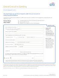 citibank direct deposit form fill out