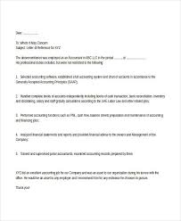 Accountant Reference Letter Templates 9 Free Word Pdf Documents