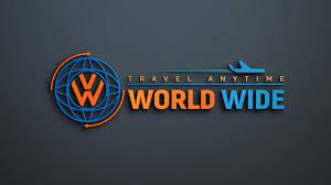 world wide travel company logo design