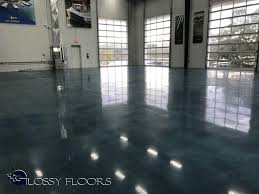 stained polished concrete showroom