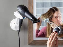 wall mounted hair dryer holder by