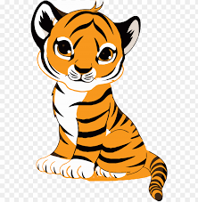cute cartoon tiger cub png transpa