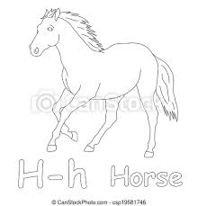 We have selected the best free horses coloring pages to print out and color. H For Horse Coloring Page Canstock