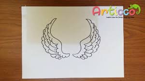 How To Draw Angel Wings Step By Step For Beginer Youtube