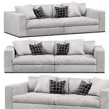 sofa minotti hamilton 3d model
