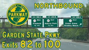 garden state parkway exits 82 to 100