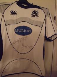 scotland signed rugby shirt signed