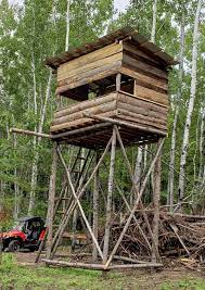 Planning the design of your deer blind project is the most important step here. Log Deer Stand Deer Stand Deer Blind Hunting Stands
