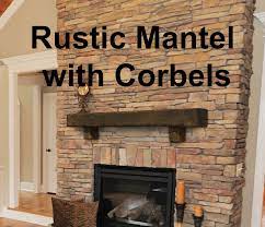 Rustic Fireplace Mantel With Corbels