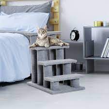 carpeted cat scratching post pet stairs