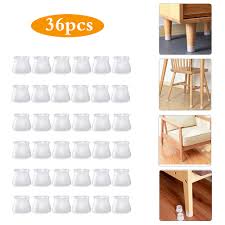 36pcs round silicone table chair feet