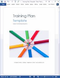 Training Plan Templates Ms Word 14 X Excel Spreadsheets