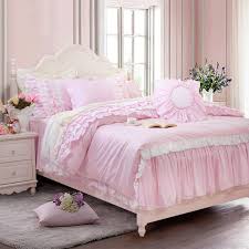 5pcs pink princess bedding set queen
