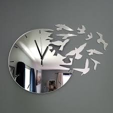 Mirror Wall Clock Birds Of Paradise