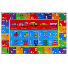 kids educational rug abc letters