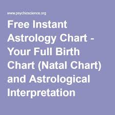 Free Instant Astrology Chart Your Full Birth Chart Natal