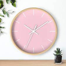 Pink Wall Clock With White Separators