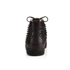 Louis Black Black Bk Leather Men Shoes Christian Louboutin