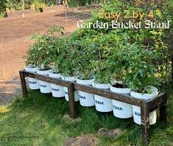How To Build A Bucket Garden Stand