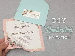 handkerchief wedding invitation