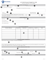 gift reporting and transmittal form