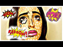 sad comic book pop art makeup