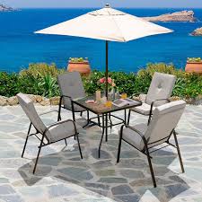 4 Patio Dining Stackable Chairs Set