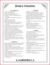 Printable Wedding Checklist Template Sample Documents In