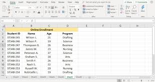 data lists in excel spreadsheets