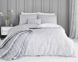 Grey Lacey Bedding Collection Duvet
