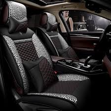 Leopard Print Leather Car Seat Cover