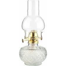Crystal Glass Fireplace Kerosene Lamp